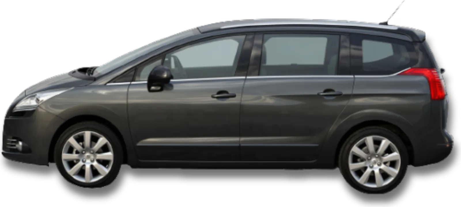 SUV gris foncé vu de profil